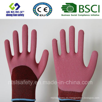 Nylon Latex Protección de trabajo Guantes Guantes de seguridad Guantes de látex